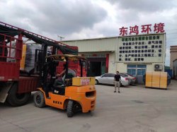 烈日炎炎，兩車東鴻環保設備發往福建